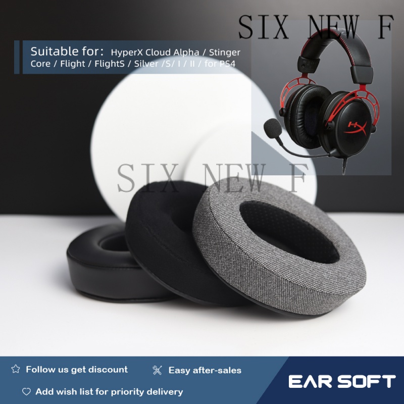 Miếng đệm tai thay thế earsoft cho hyperx cloud alpha, flight, flights, stinger, core, silver, s, i, ii, cho tai nghe ps4