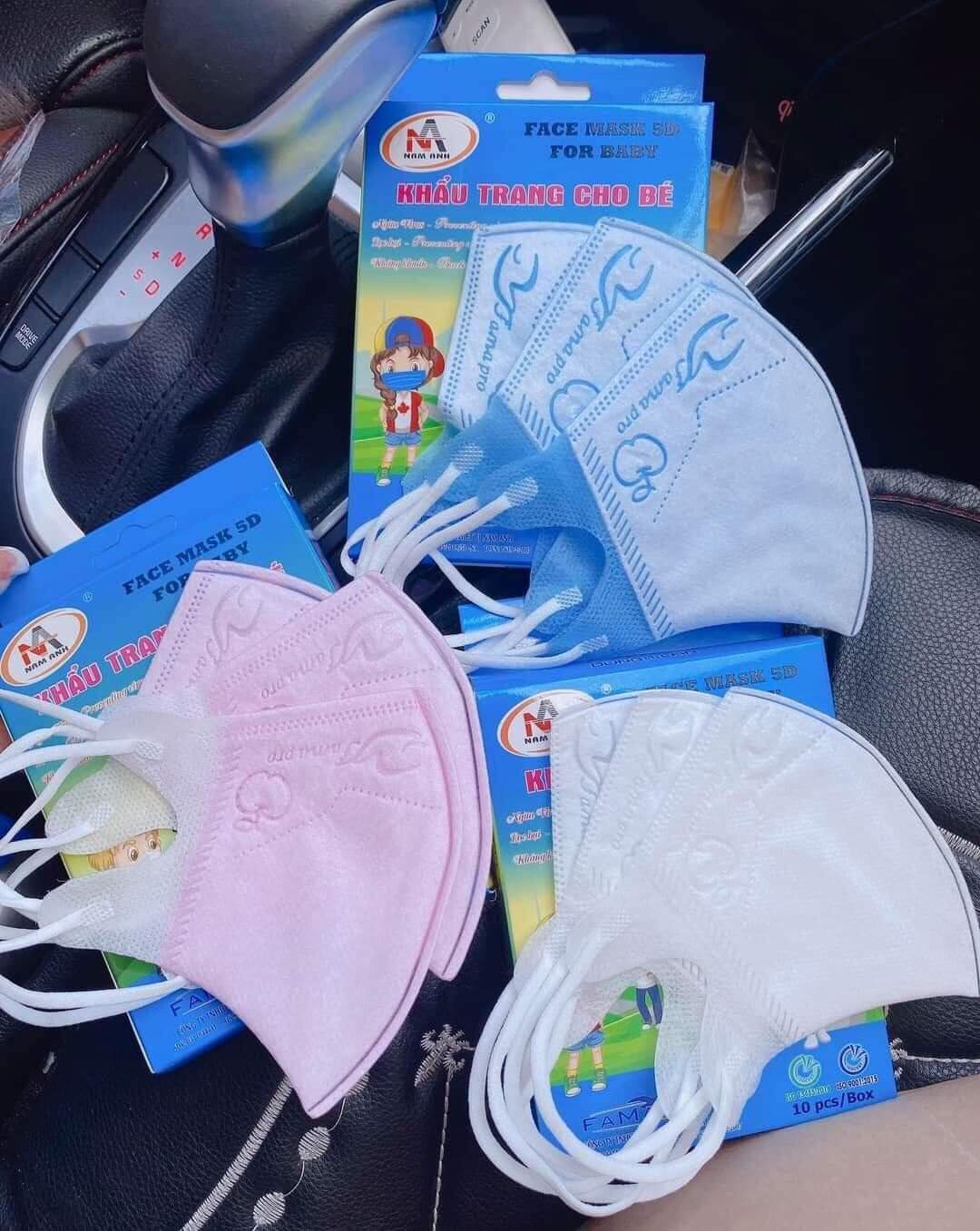 Hộp 10 chiếc khẩu trang 5D mask cho trẻ em (từ 0- 12 tuổi)