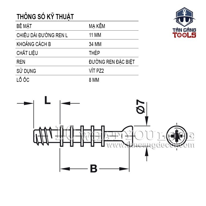 50 Bộ Chốt Ốc Cam Hafele 15-45 mm