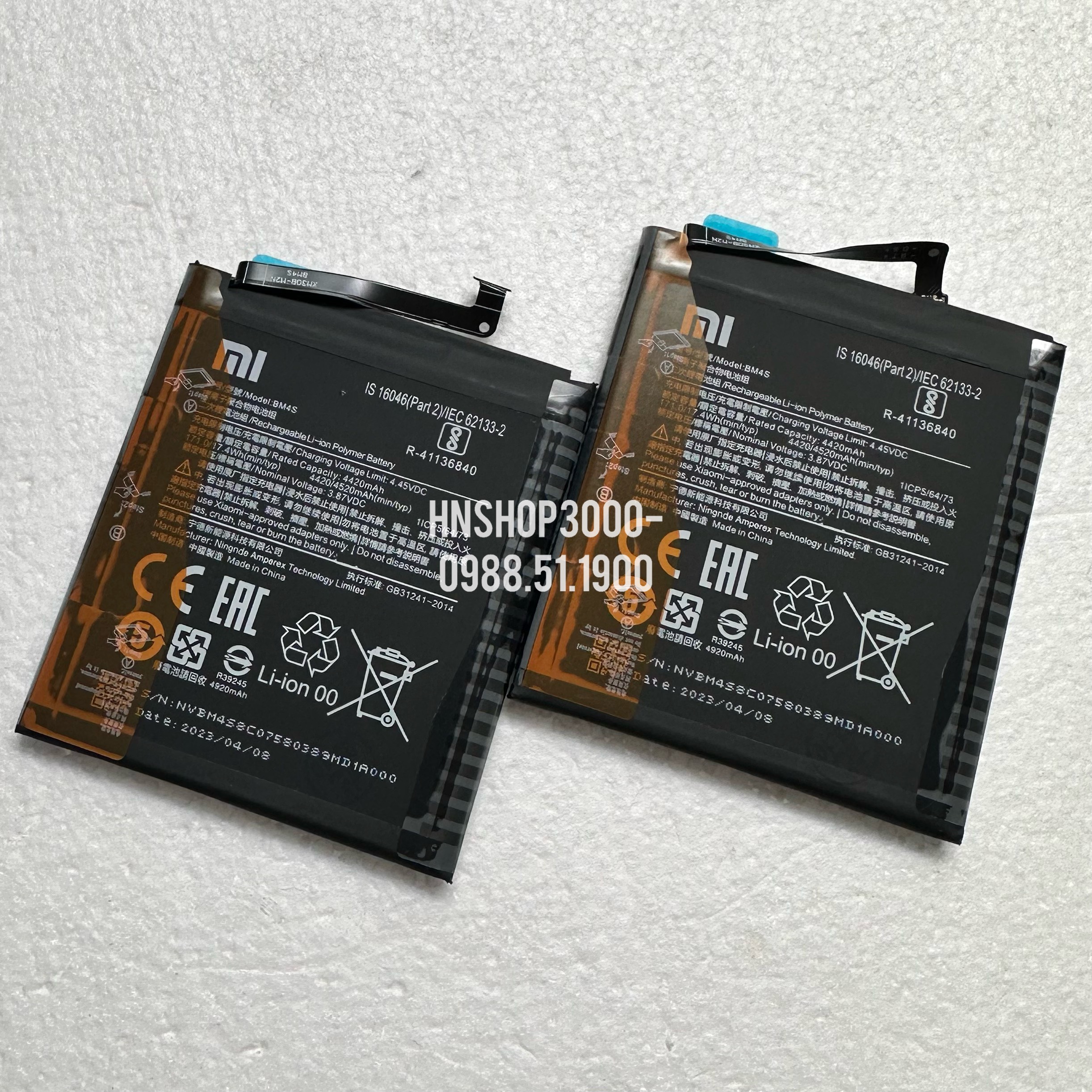 Pin xiaomi redmi 10x pro bm4s 4420mah zin chính hãng- bảo hành 6 tháng