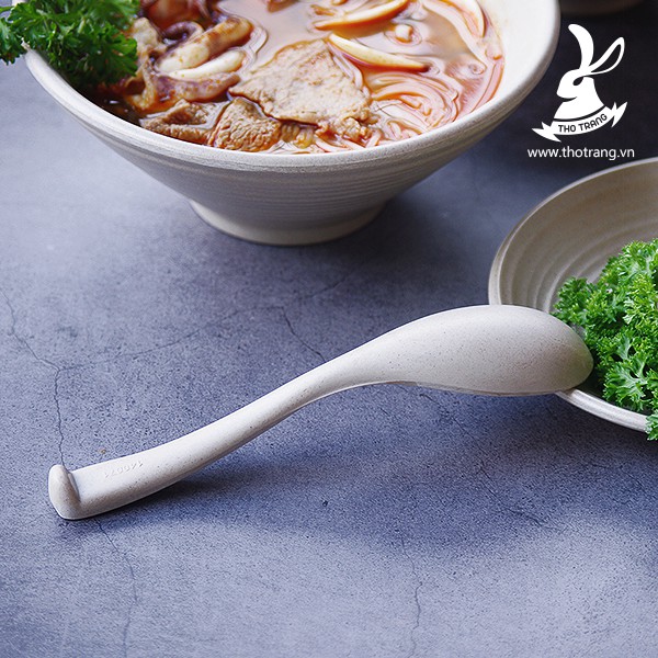 Muỗng cơm cán dài melamine màu nâu nhựa melamine Đài Loan