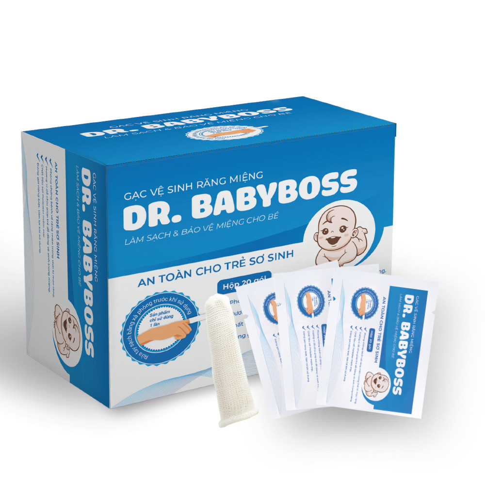 Gạc vệ sinh răng miệng DR.BaByboss làm sạch răng miệng , an toàn cho trẻ từ 0 tháng tuổi