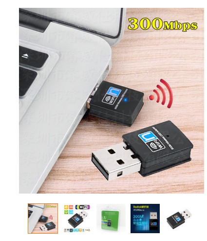 Usb thu sóng wifi cho máy tính và laptop tốc độ cao 300Mb có đĩa cài đi kèm