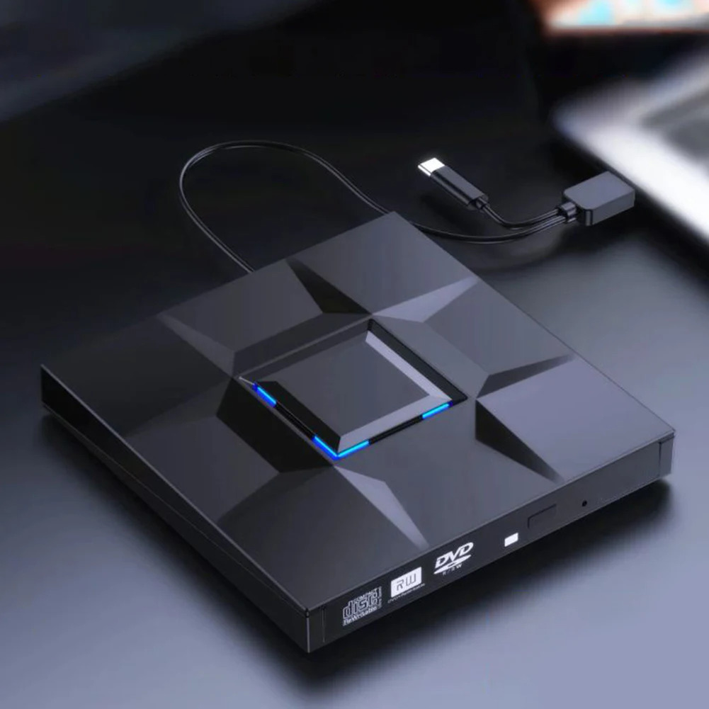 Ổ đĩa quang DVDCD-RW bên ngoài CDDVD Drive USB3.0 Type-C xách tay CD DVD Burner CD Reader rewriter cho máy tính xách tay Máy tính để bàn
