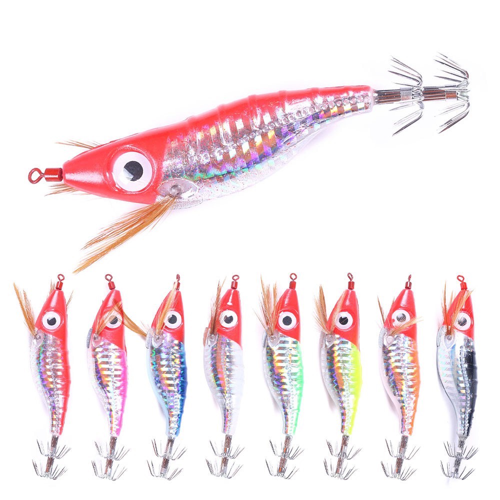 Mồi tôm giả câu mực 10cm -9g – siêu nhạy
