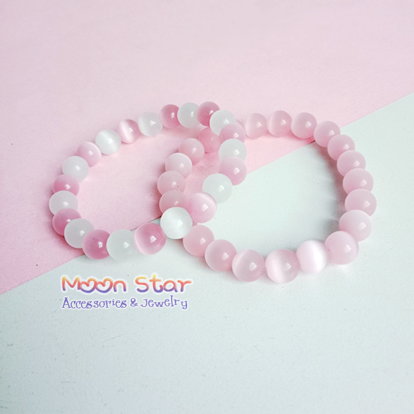 [HCM]Vòng tay đá mắt mèo cỡ 8li màu sắc dễ thương - moon store acc