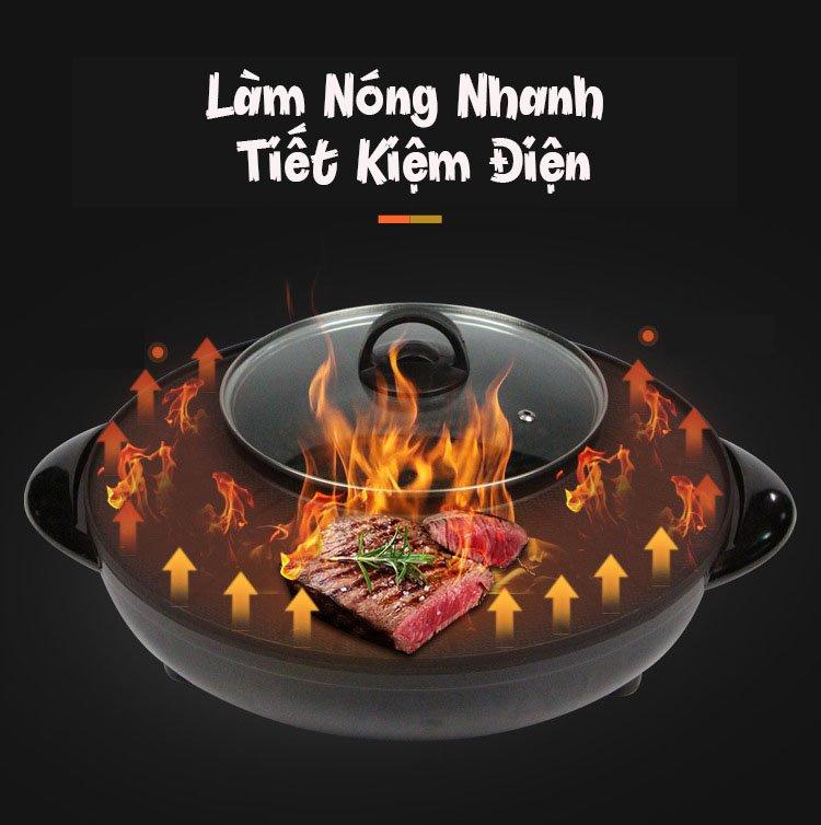 It Smart Store - Nồi Lẩu Nướng Điện 2in1 Đa Năng