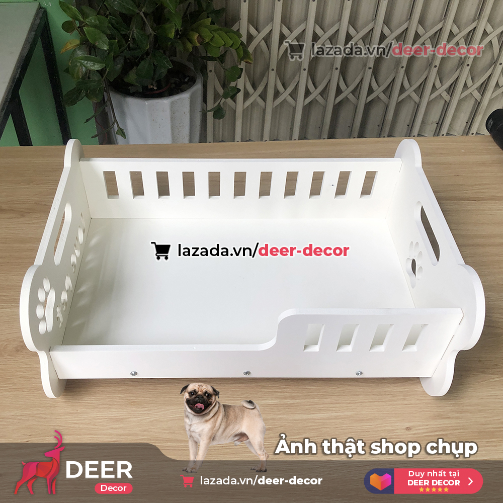 Giường ngủ cho thú cưng - giường ngủ chó mèo sang chảnh - deer decor - petbed1