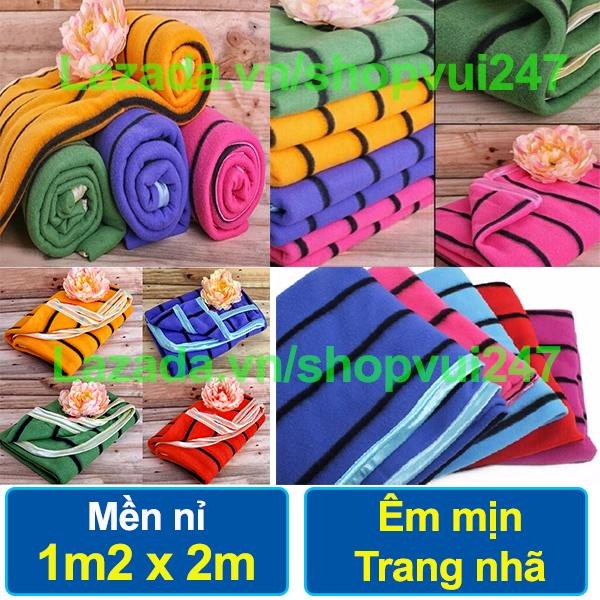 Mền nỉ giá rẻ VNTX 1m2 x 2m và 1m6 x 2m êm mịn (Giao màu ngẫu nhiên)
