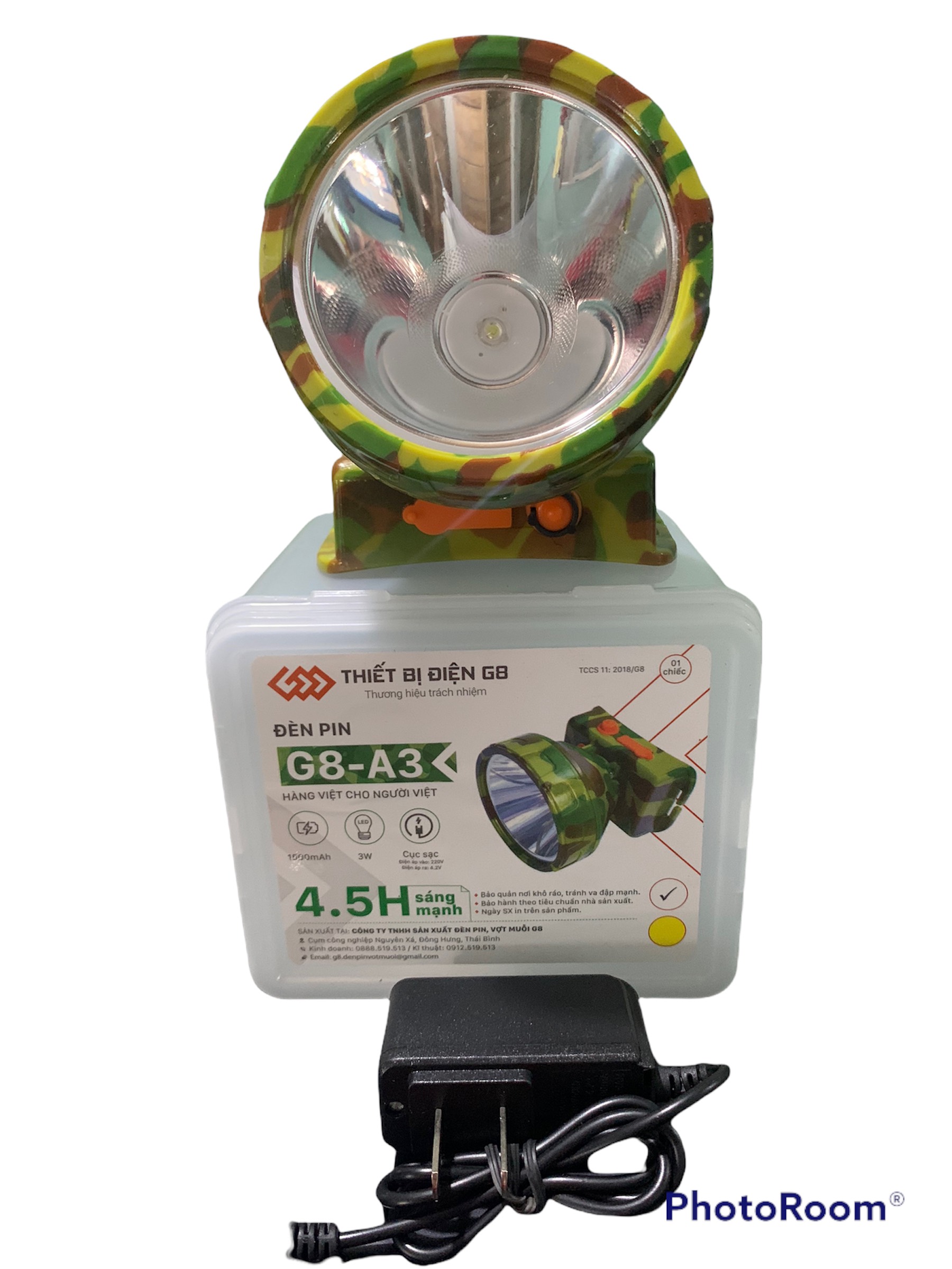Đèn pin đội đầu siêu sáng g8-a3 chóa lớn