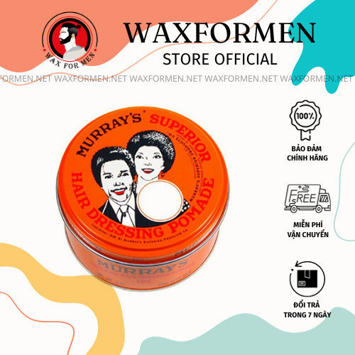 Sáp vuốt tóc nam Murrays Superior Pomade 85gr - Wax for men - Xuất xứ Mỹ, hương vani, pomade gốc dầu, độ giữ nếp strong hold