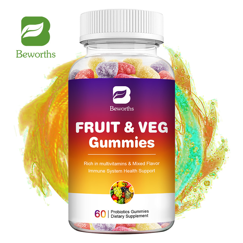 BEWORTHS Compound Fruit and Vegetable Gummies Natural Organic Mixed