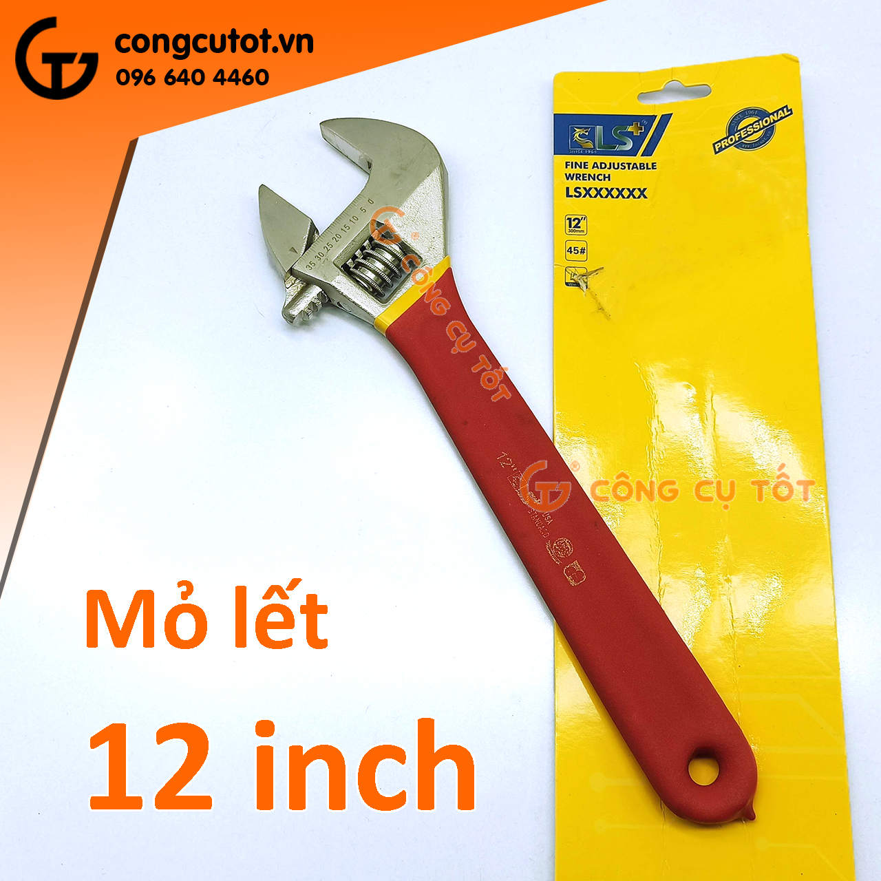 Mỏ lết đa năng bọc cao su LS+ size tùy chọn
