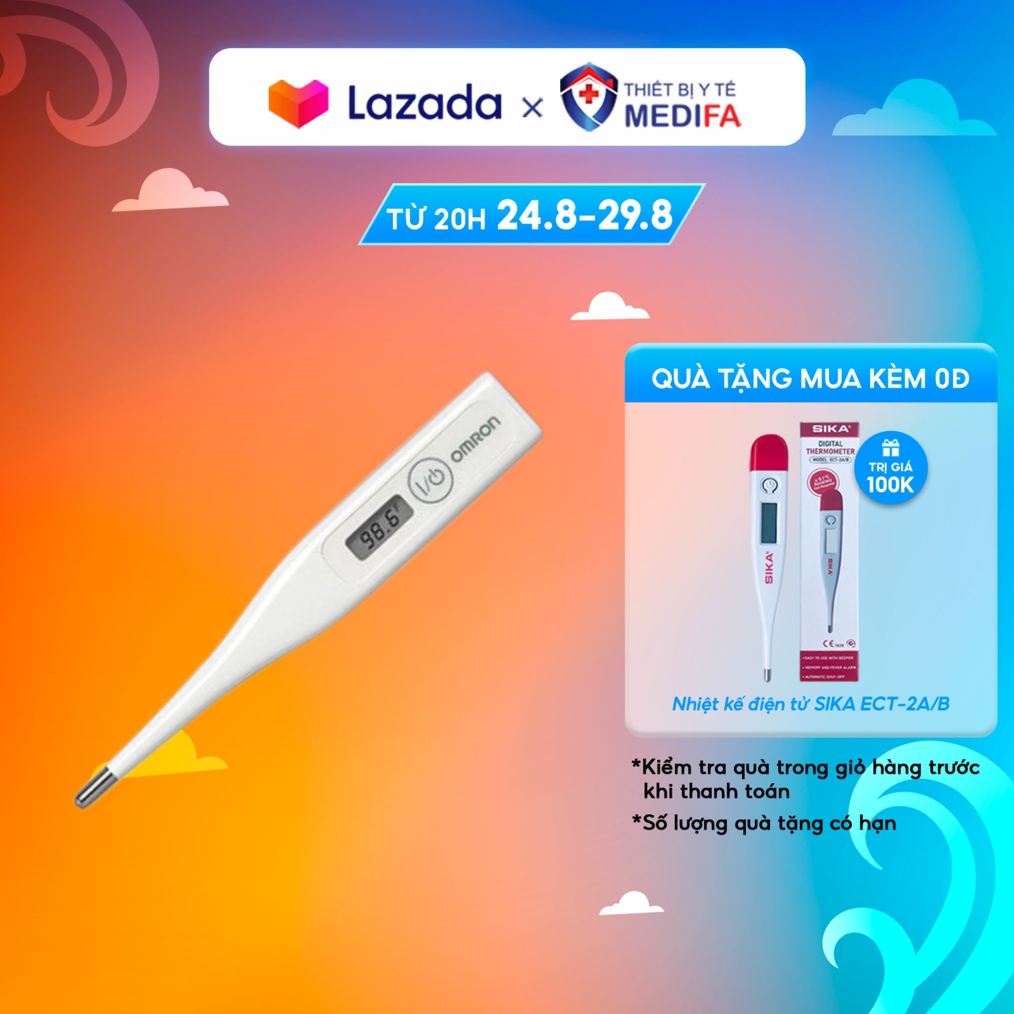 Nhiệt kế điện tử omron mc-246 digital thermometer chính hãng nhật bản, không thuỷ ngân