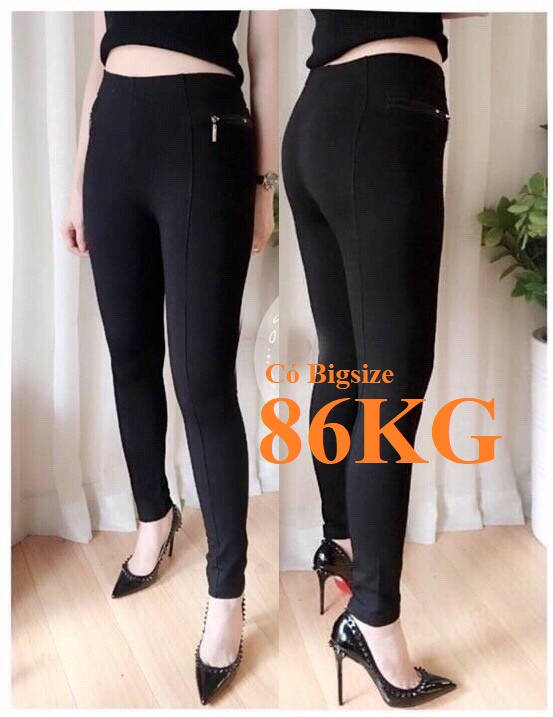 QUẦN TREGGING GU HAI KHÓA KÉO TRANG TRÍ BÊN HÔNG