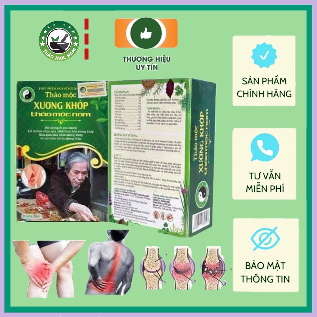 Xương khớp thảo mộc nam. hỗ trợ bệnh xương khớp hiệu quả.