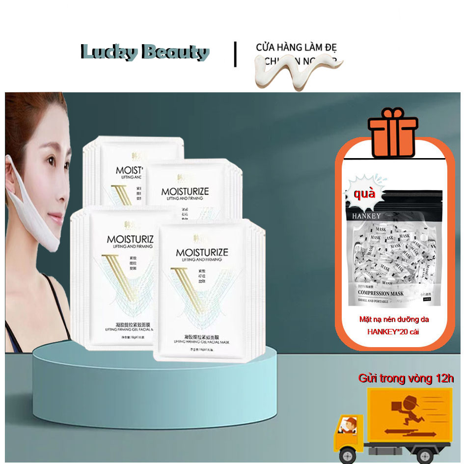 Mặt nạ thon gọn khuôn mặt V-Line , Giúp định hình, làm săn chắc và nâng cơ mặt, chống chảy xệ và tạo cằm V-line 5 miếng