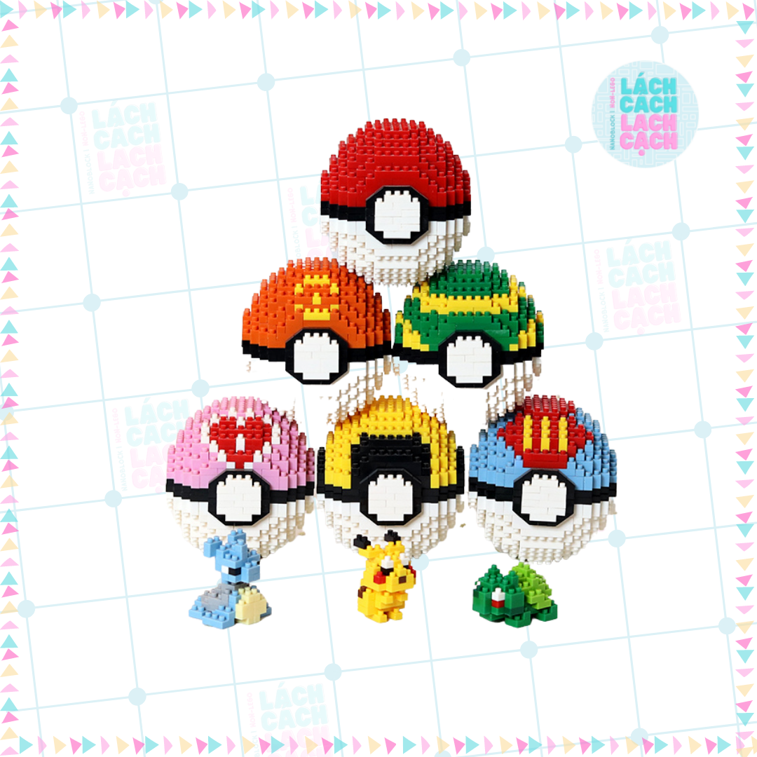 [SIÊU HOT] Bộ đồ chơi xếp hình lắp ráp lego nanoblock Bóng Pokemon