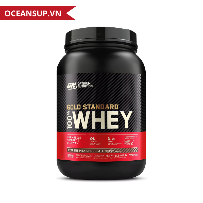 Whey Potein ON Whey Gold Standard hộp 2lbs (907g)