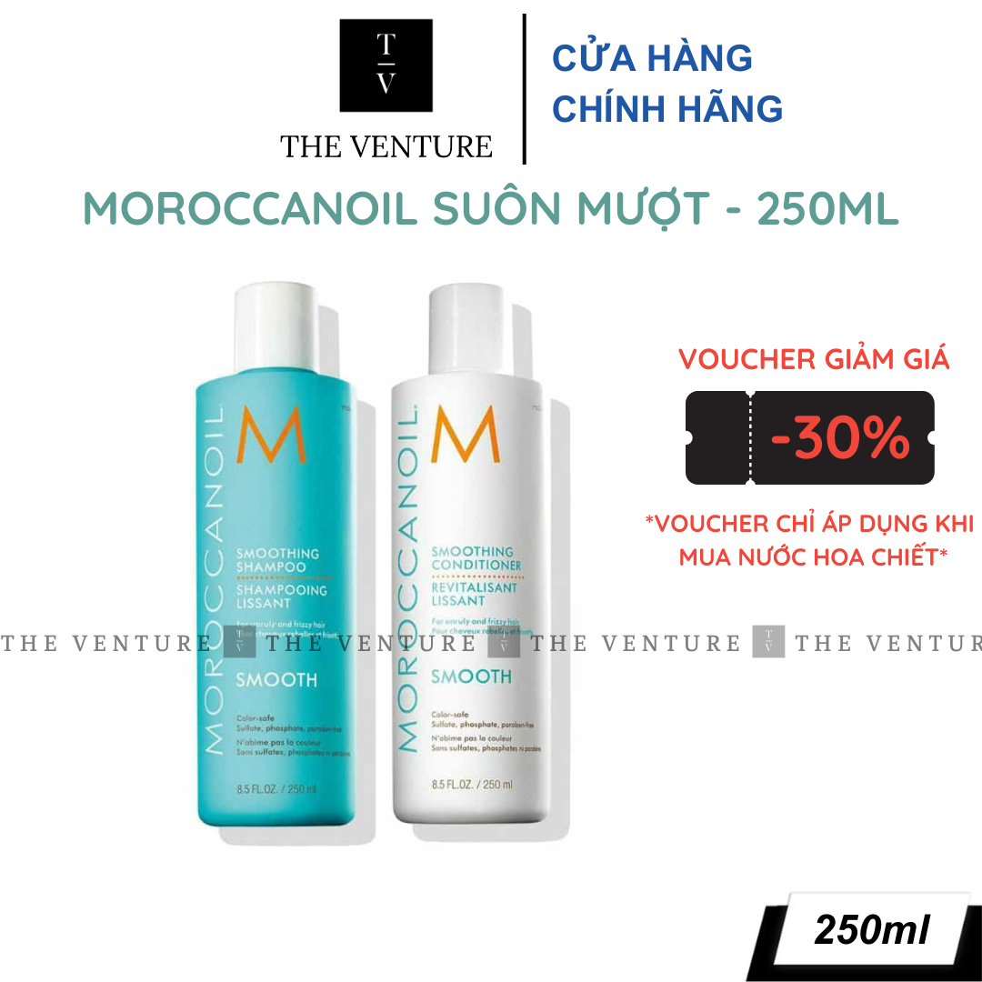 Bộ Dầu Gội Xả Suôn Mượt Moroccanoil Smoothing Chính Hãng - 250ml