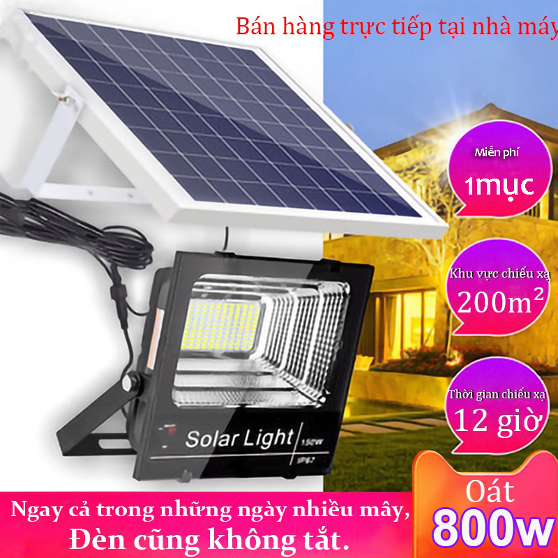 MIỄN PHÍ VẬN CHUYỂN CODĐèn Led Năng Lượng Mặt Trời Siêu Sáng Chống Nước Tiết Kiệm Điện Năng 800W 500W 200W