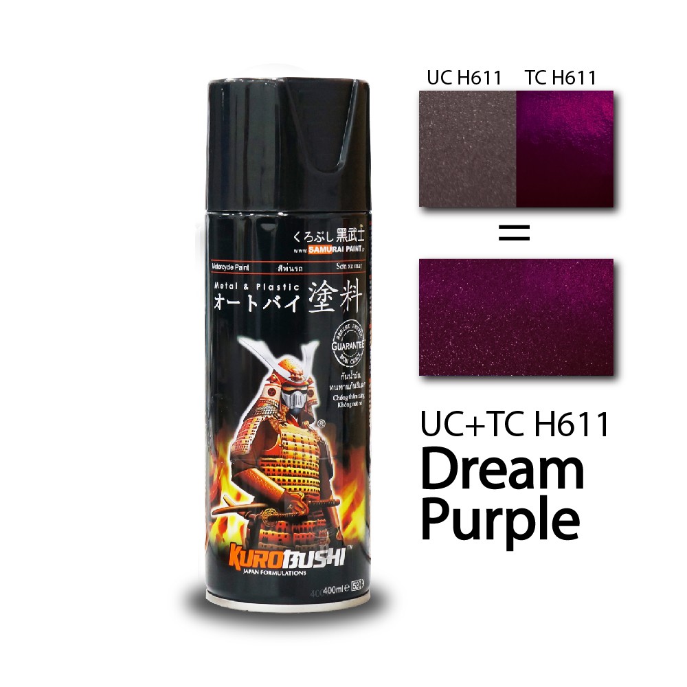Sơn samurai màu xe dream uch611 + tch611