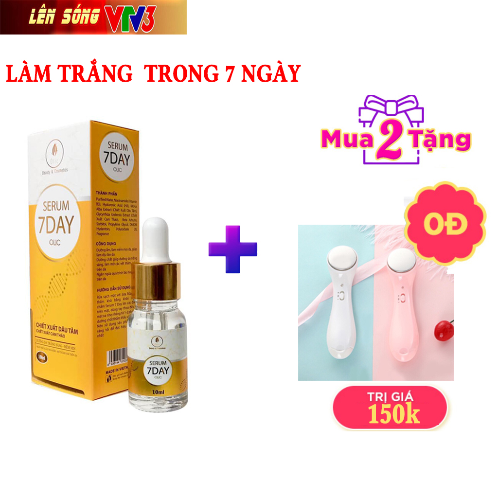 COMBO 2 Huyết thanh truyền trắng da olic 7day - serum dưỡng da