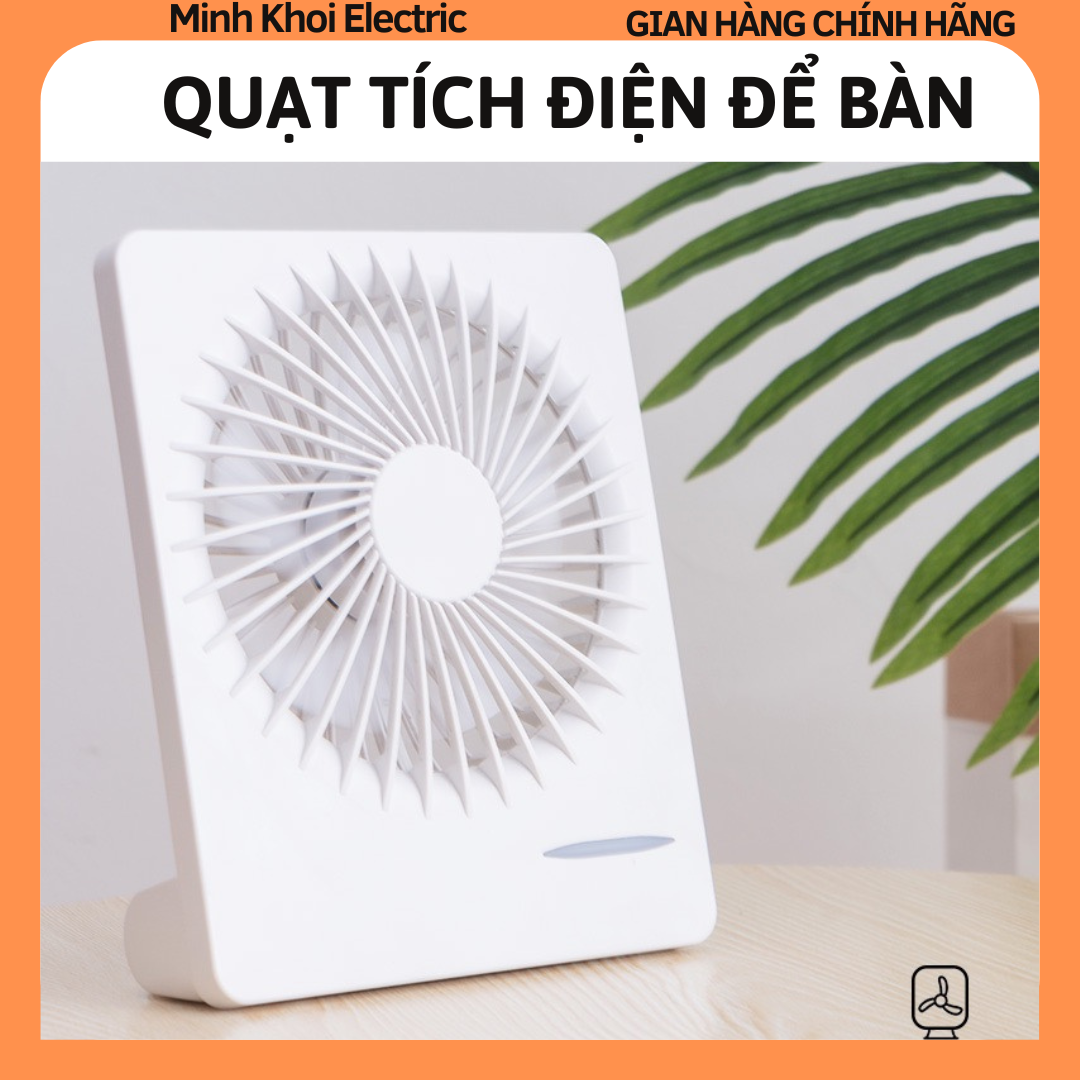 Quạt tích điện để bàn, quạt sạc usb để bàn, quạt di động đa năng không dây
