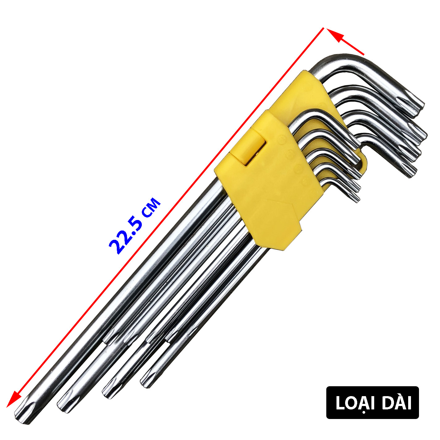 Bộ lục giác HOA THỊ 9 chi  tiết  - Hợp Kim Cao Cấp KHÔNG GỈ
