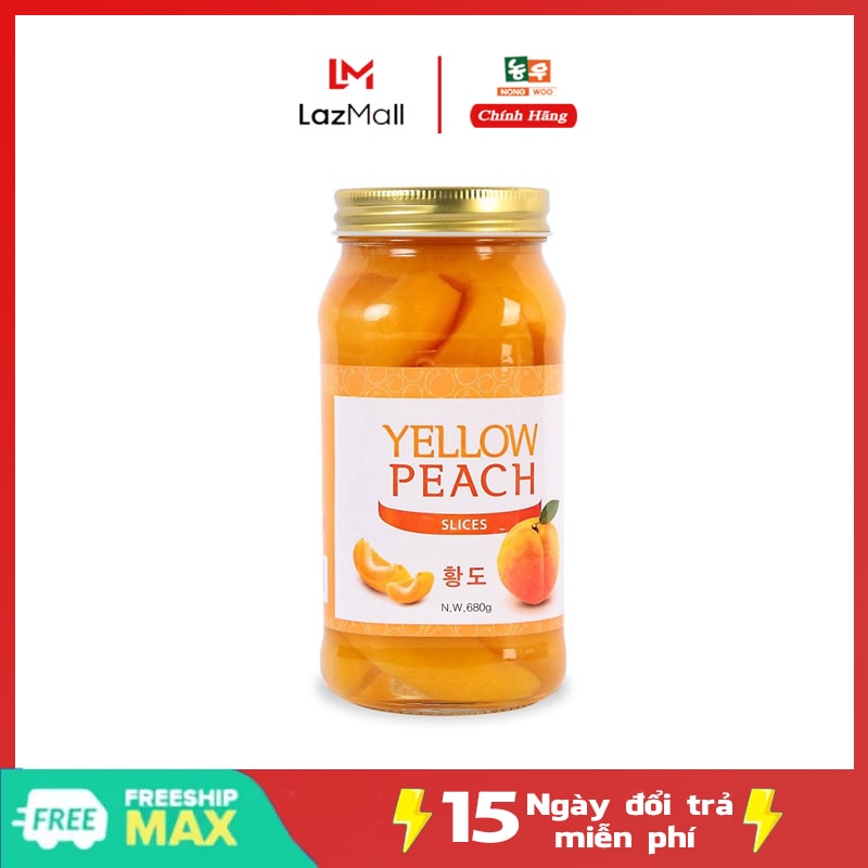 Đào vàng ngâm hàn quốc nong woo - 680g