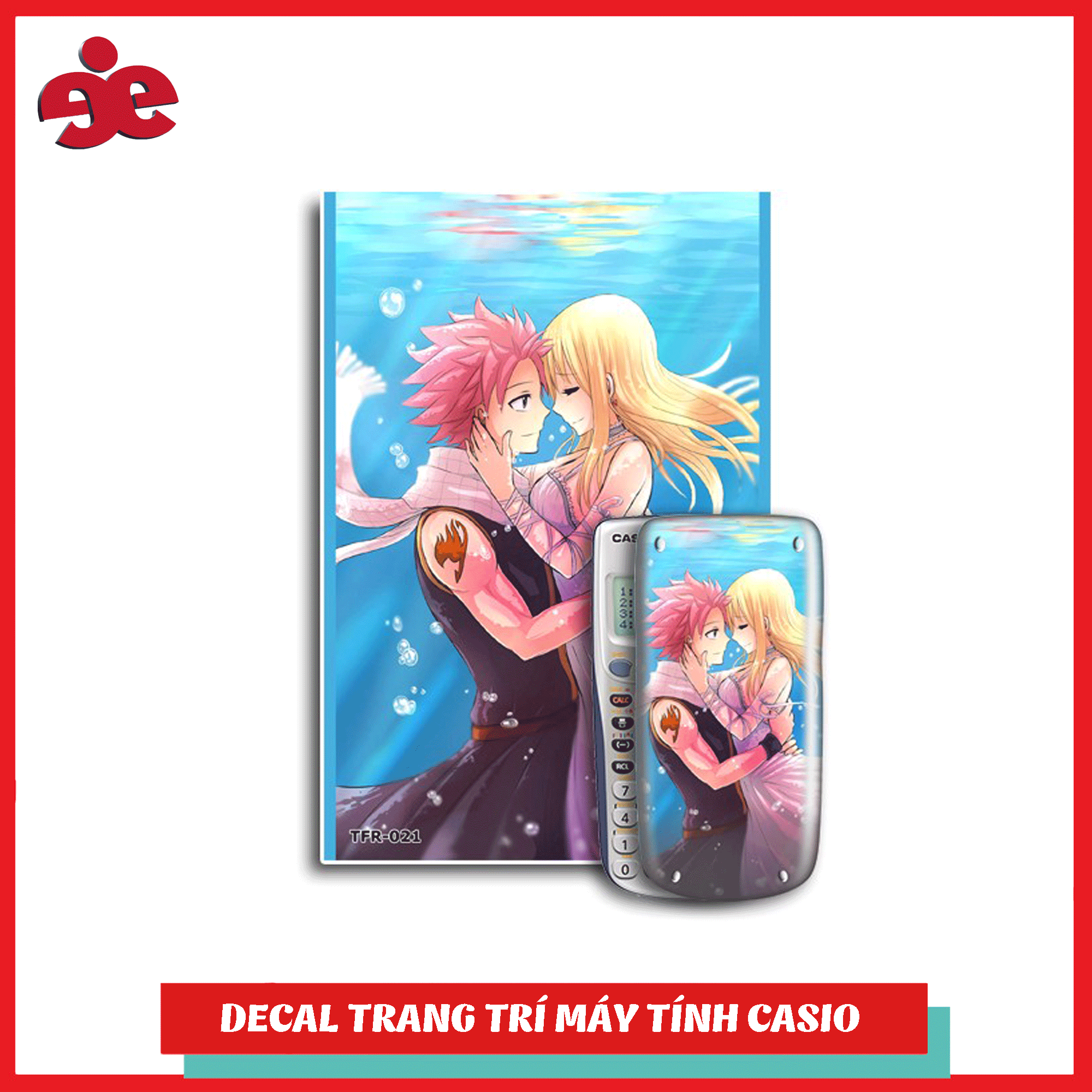 Bộ 2 decal trang trí máy tính cầm tay Fairy Tail 021