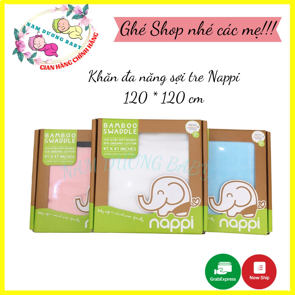 Khăn đa năng Nappi Sợi tre kích thước 120*120cm