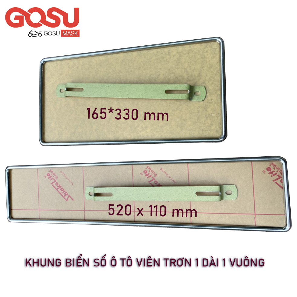 Khung biển số ô tô mẫu mới có viền inox