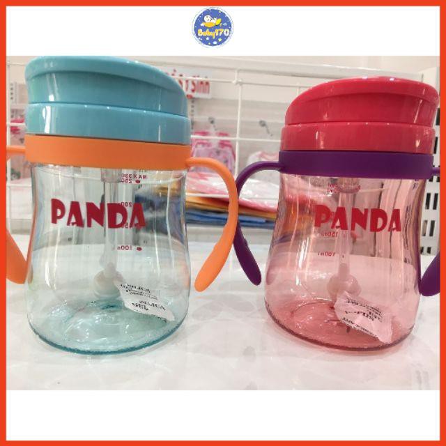 Bình uống nước ống hút panda 330ml cho bé siêu đẹp