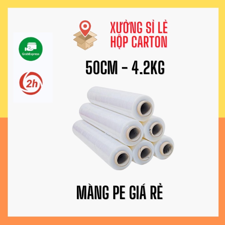Màng pe trắng trong, màng chít, màng co, nilong bọc hàng lõi nhỏ giá rẻ hà nội