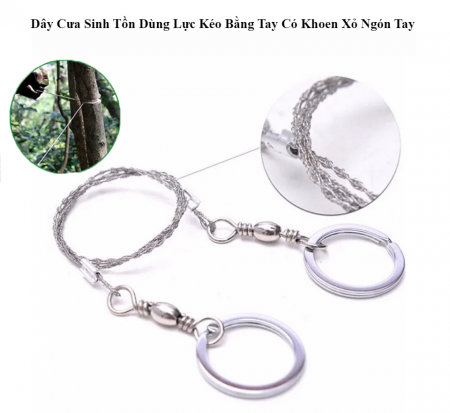 Dây cưa cây sinh tồn chuyên dụng 70cm , Thép không gỉ cưa được nhựa, gỗ