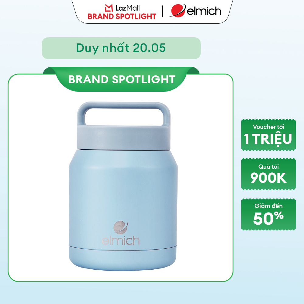 (MEGA 6.6)Bình đựng thức ăn giữ nhiệt dung tích 650ml inox 304 Elmich EL8337