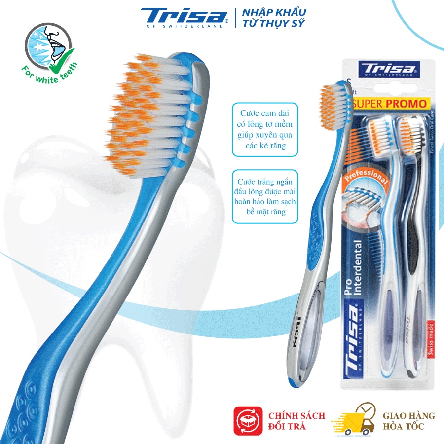 Vỉ Đôi Bàn Chải Đánh Răng Trisa Pro Interdental