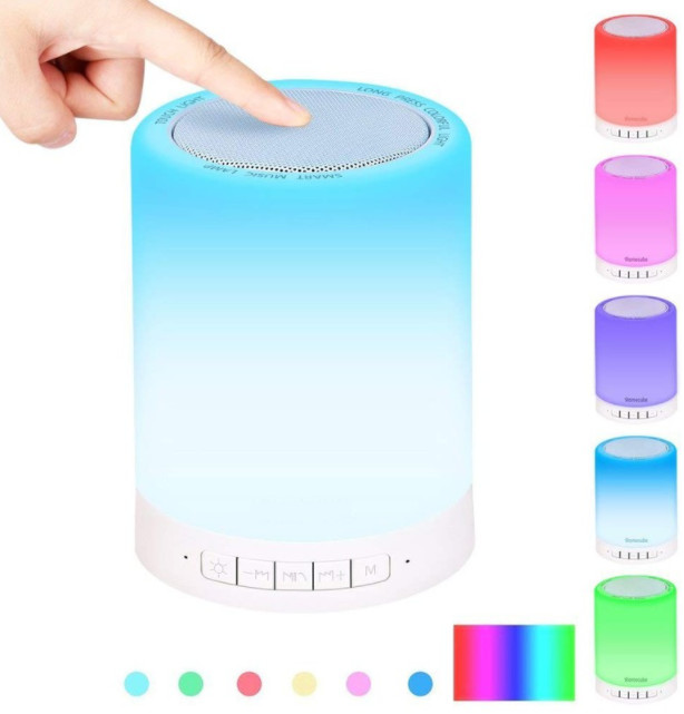 Loa bluetooth y2 kiêm đèn ngủ cảm ứng đồi màu