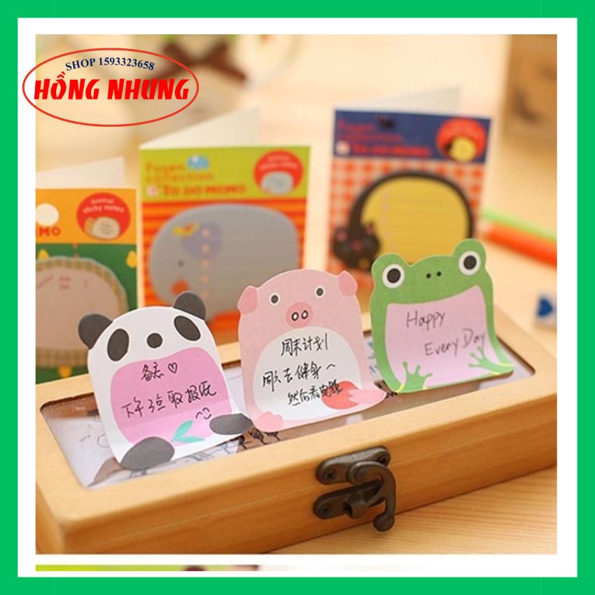Giấy note ghi chú hình động vật siêu đáng yêu