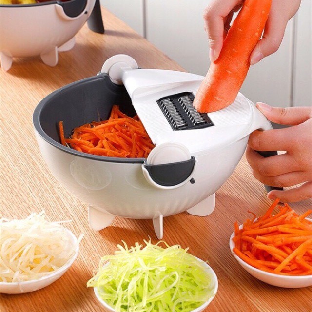 [HCM][ LOẠI TỐT ] Dụng Cụ Nạo Rau Củ Bộ Nạo Rau Củ Đa Năng Dụng Cụ Đa Năng Nhà Bếp Bộ Dụng Cụ Nạo Rau Củ Quả Kèm Rổ 9 In 1 Tiện Dụng Thiết Kế Thông Minh Nhỏ Gọn Cắt Rửa Dễ Dàng Chất Liệu Nhựa PP An Toàn.