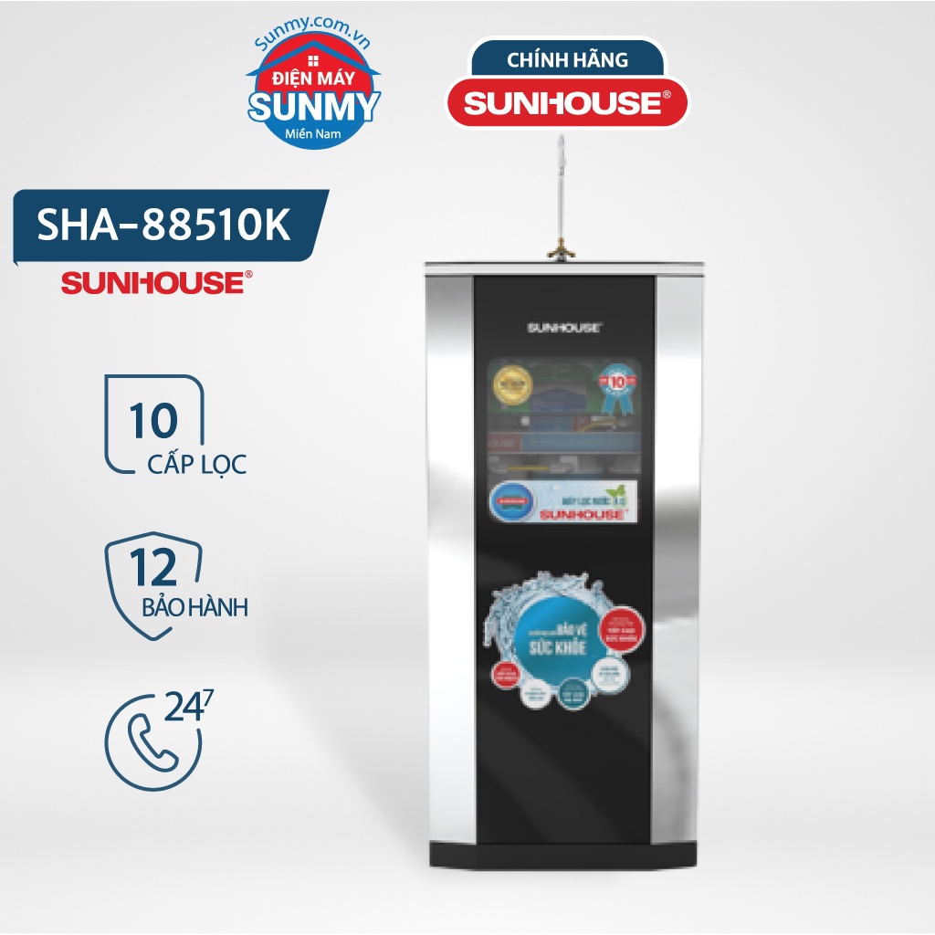 Máy lọc nước ro sunhouse- sha88510k 10 lõi - sunmy miền nam