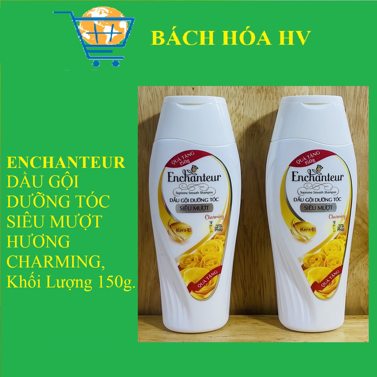 Dầu gội đầu enchanteur hương charming 150g/chai - bach hoa hv