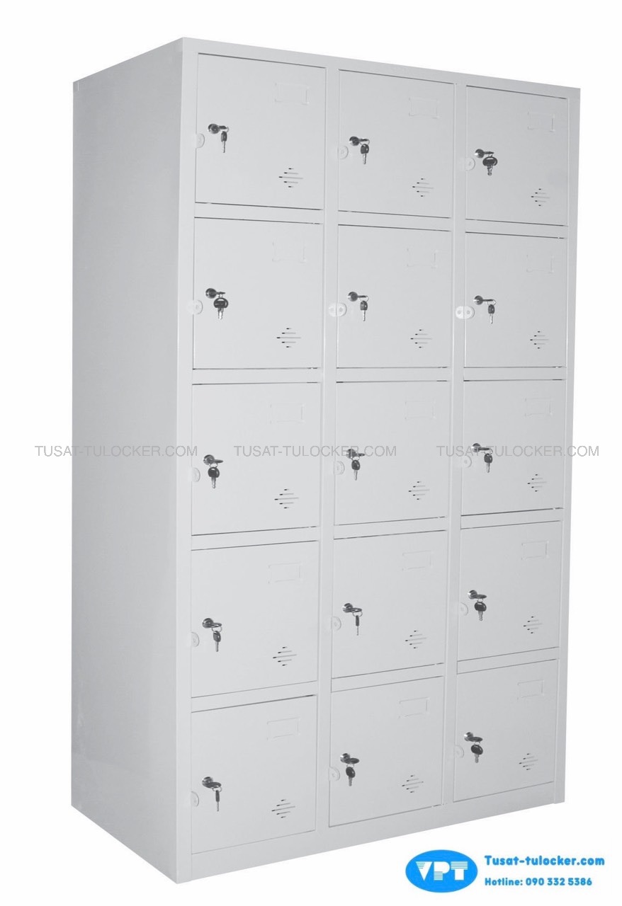 Tủ Locker 15 Cánh VPT 85-3K, Tủ Sắt 15 Ngăn Để Tài Liệu Sơn Tĩnh Điện Cao Cấp