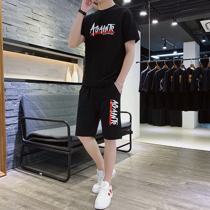 Set đồ bộ quần áo thể thao nam, đồ bộ mặc ở nhà Chất thun thể thao dệt 3D thoáng mát phong cách trẻ trung năng động đầy năng lượng