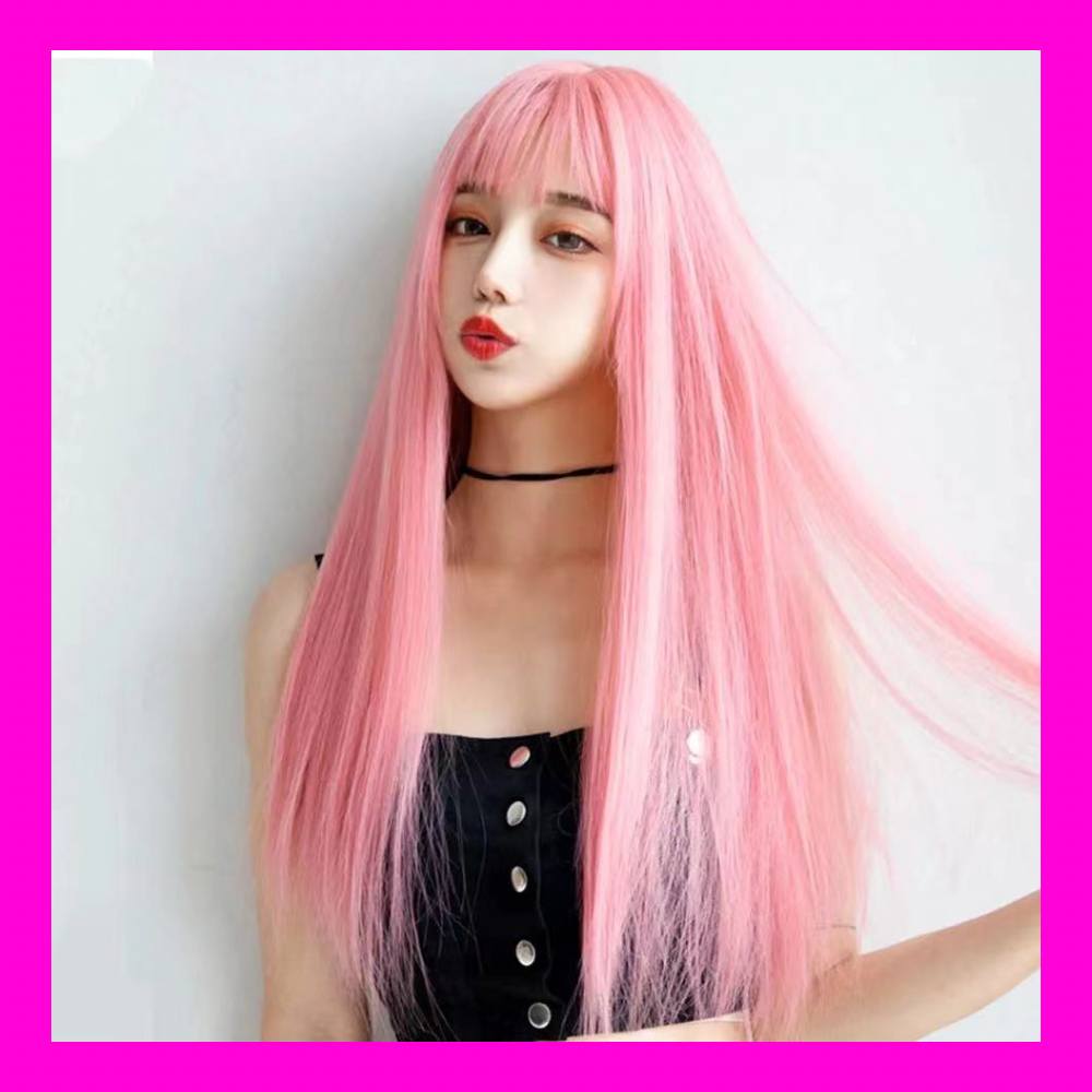 [TẶNG LƯỚI + LƯỢC + DƯỠNG] Tóc giả nữ nguyên đầu sợi tơ Hàn Quốc suông thẳng - TG87
