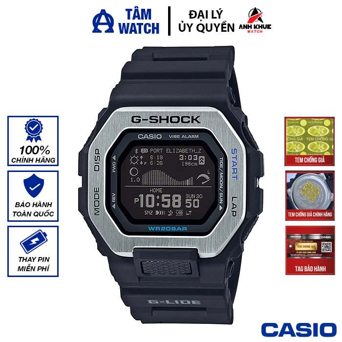 Đồng hồ nam dây nhựa Casio G-Shock chính hãng Anh Khuê GBX-100-1DR (46mm)