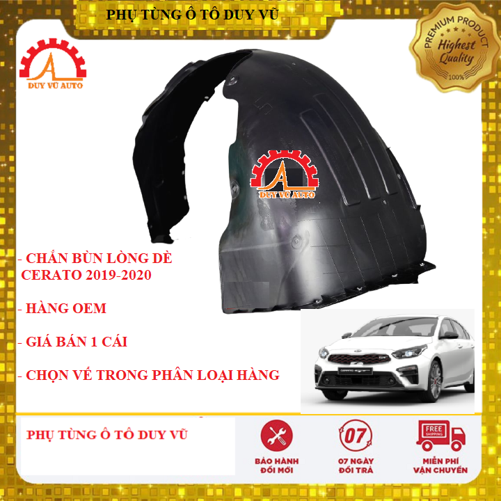 Chắn bùn lòng dè trước kia cerato đời 2019-2020 hàng oem