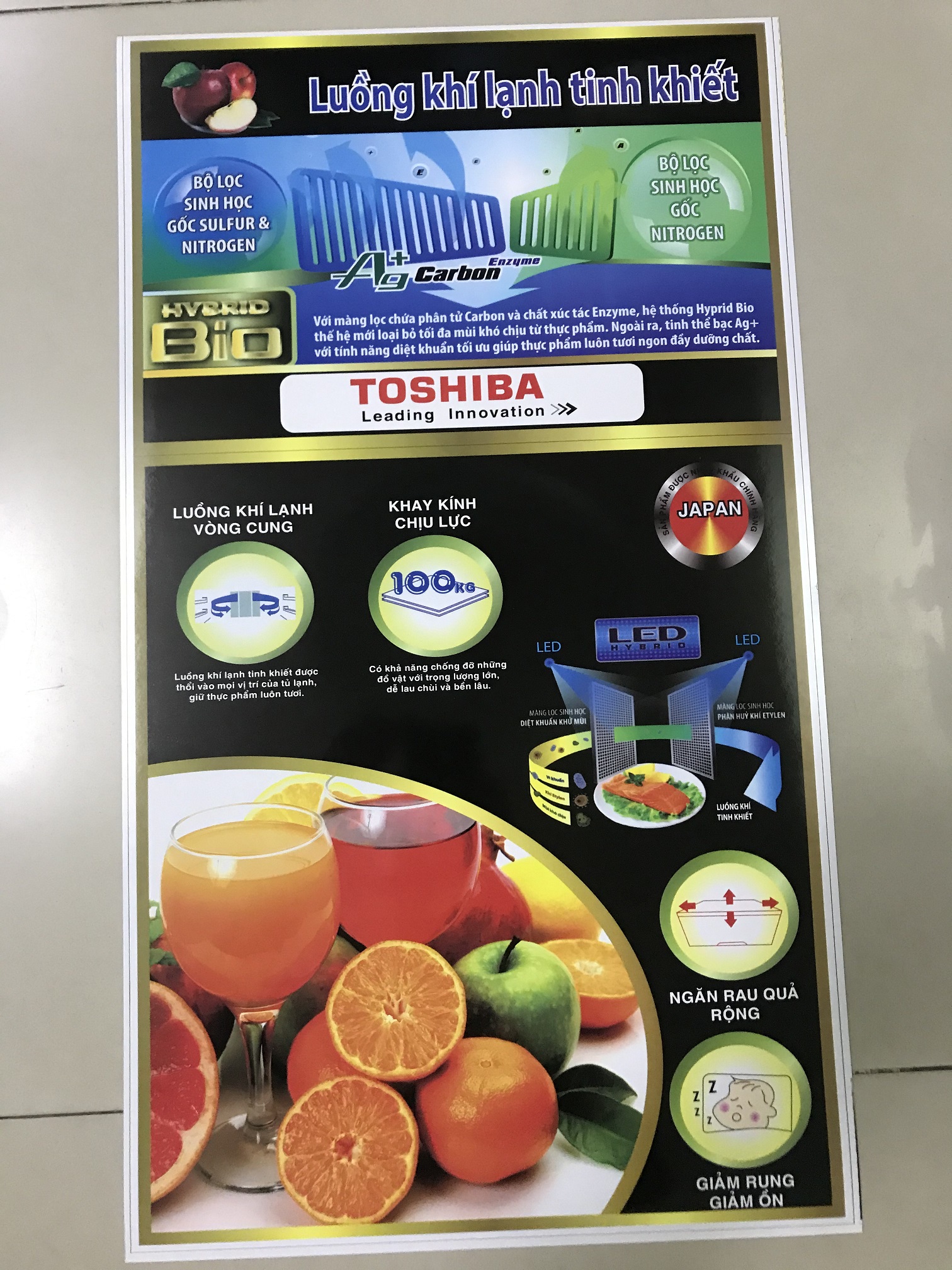 [HCM]Miếng dán tủ lạnh Toshiba - Tem dán tủ lạnh Toshiba (mẫu 5)