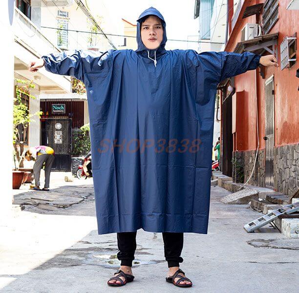 Áo Mưa Bít 1m6 Nhựa Dẻo Siêu Bền Chống Rách Không Xẻ Tà